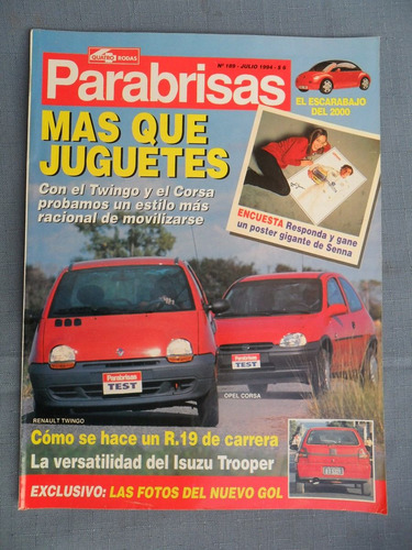 Revista Parabrisas Nº 189 Renault Twingo Vs Opel Corsa