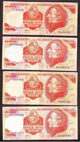 Eb+ Uruguay: $10.000 (1973) 4 Variantes