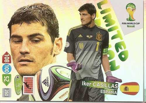 Iker Casillas Limited Edition Adrenalyn Xl Panini Novo