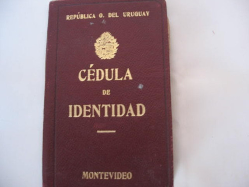 Antigua Cedula De Identidad. Año 1918. Una Reliquia!!