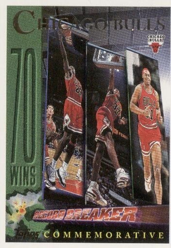 1996-97 Topps Record Breaker 70 Wins Michael Jordan Bulls