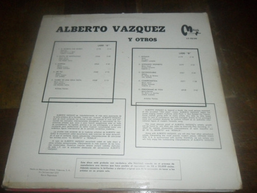 Lp Alberto Vazquez Y Otros (Usado)