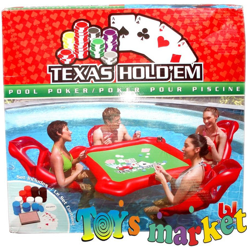 Mesa De Poker Completa Inflable P/ Pileta Colchoneta Bestway