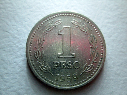 Moneda 1 Peso Argentina 1959 Republica Libertad Boedo Caba