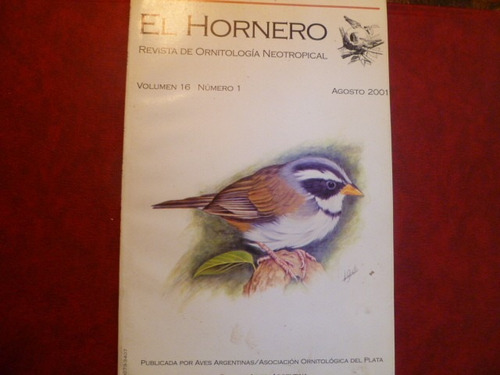 El Hornero Revista De Ornitologia  Neotropical Del 2001