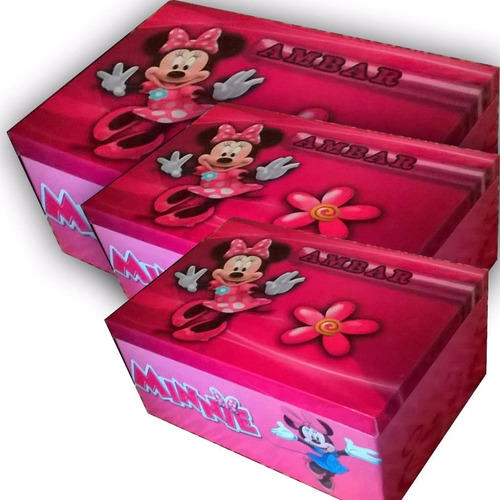 Imagen 5 de 7 de Minnie Caja De Madera Personalizada Tamaño Caja De Zapato