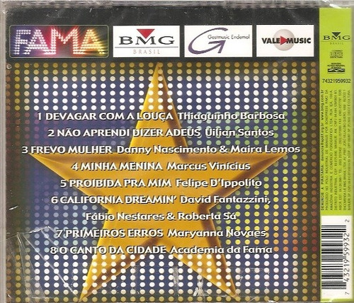 Felipe D'ippolito Fabio Nestares Maryanna Novaes Cd Fama 11