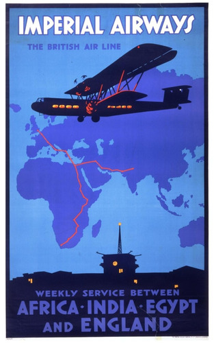 Lienzo Canvas Arte Avión Imperial Airways Inglaterra 80x50