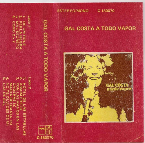 Gal Costa A Todo Vapor - Cassette