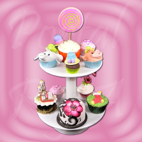 Imagen 2 de 5 de Bandeja Pie Posa Cupcakes De 2 Pisos Parpen