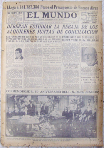 Imagen 1 de 3 de El Mundo Nº 999 * 12 De Febrero De 1931 * Diario Ilustrado *