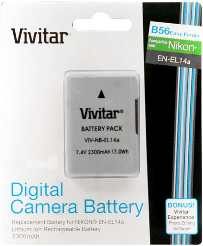 Batería Vivitar En-el14a Nikon - Envío Gratis
