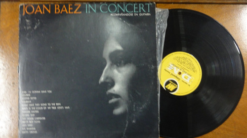 Joan Baez In Concert Acompañandose En Guitarra Vinilo Lp