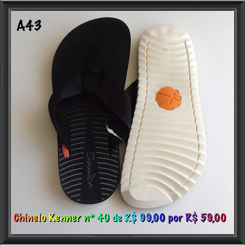 Chinelos Masculino Kenner Tam 40 - De 99,00 Por 59,00