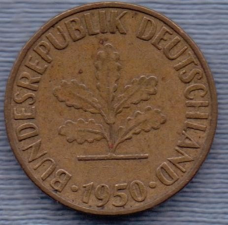 Alemania Federal 5 Pfennig 1950 J *