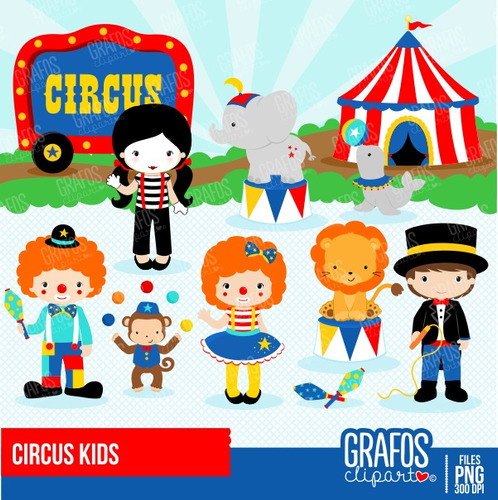 Kit Imprimible Circo Payasos Imagenes Clipart Cod819