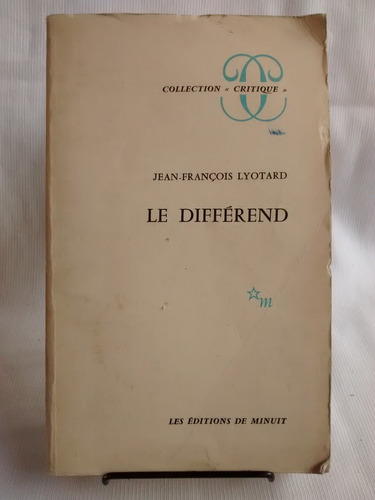 Le Differend Jean François Lyotard De Minuit  En Frances