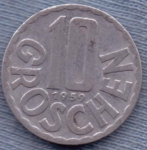 Austria 10 Groschen 1959 * Aguila *