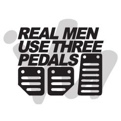 Adesivo Real Men Use Three Pedals Carro Esportivo Jdm Euro