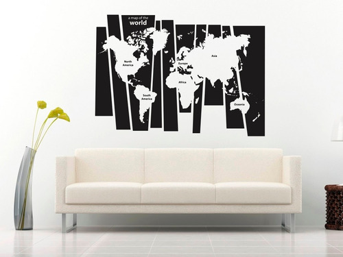 Bondai Vinilos Decorativos Mapa Mundi Mundo Skyline Paises