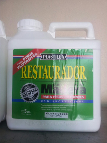 Plastilux Limpiador Restaurador Para Pisos Flotantes 5lts