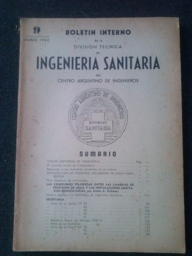 Boletin De La Division Tecnica De Ingenieria Sanitaria N°9