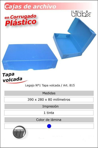 Cajas Archivo De Plastico Legajo Nº1   (pacx X 6 Unid)