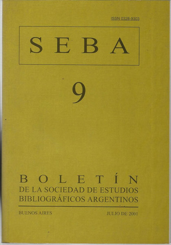 Sociedad De Estudios Bibliográficos Argentinos: Seba 9.