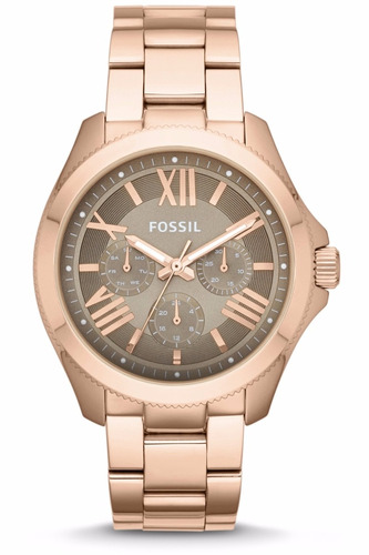 Reloj Fossil Am4533 Oro Rosa/gris 100% Original Para Dama*