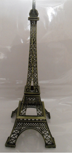 Torre Eiffel Metal !!!! 48 Cm Grabado Paris Caja De Regalo