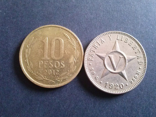 Moneda Cuba 5 Centavos 1920 Níquel Km 11.1 (c1 Classic)