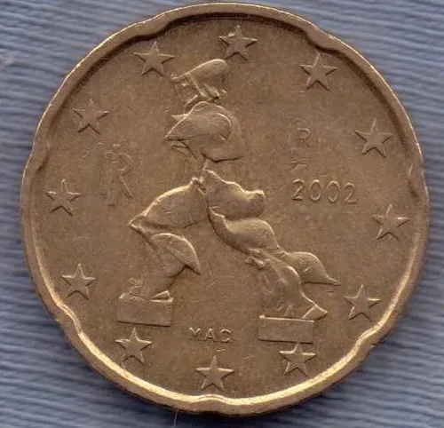Italia 20 Cent Euro 2002 * Escultura De Umberto Boccioni * (Usado)