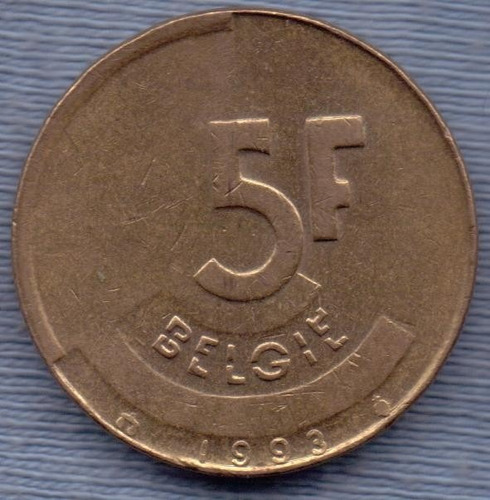 Belgica 5 Francs 1993 * Leyenda En Holandes * Baudouin I *