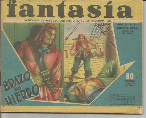 Revista / Fantasia / N° 211 / Año 1954 / Brazo De Hierro /