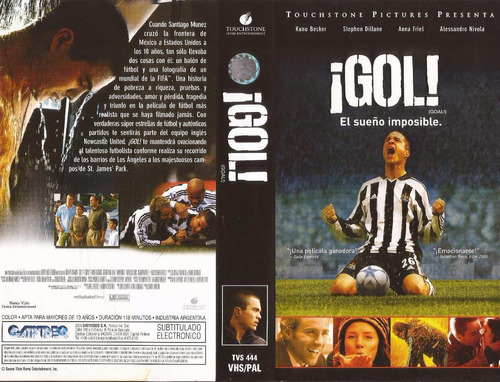 Gol Vhs Kuno Becker Goal! 2005 Danny Cannon Futbol Drama