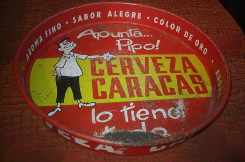 Bandeja Antigua Cerveza Carcas Años 50s