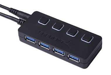 Sabrent De 4 Puertos Usb 3.0 Hub Con Interruptores De Alimen