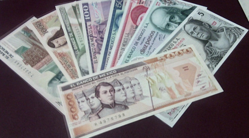 Coleccion De 9 Billetes Sin Circular!!! $5.00 A $5,000 Pesos