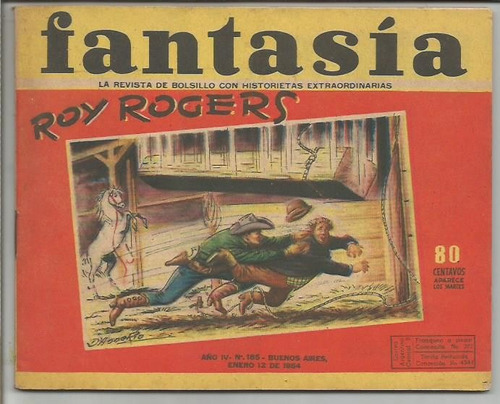 Revista / Fantasia / N° 185 / Año 1954 / Roy Rogers