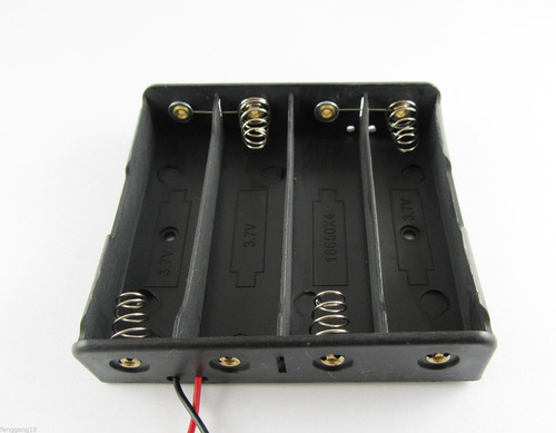 Caixa Plastica Case Box Suporte Para 4 Bateria 18650