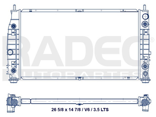 Radiador Chrysler Concorde 1998-2004 V6 2 Enfriadores Autom