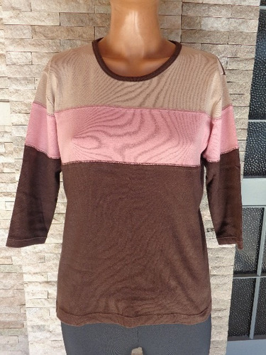 Remera De Algodon Mangas 3/4
