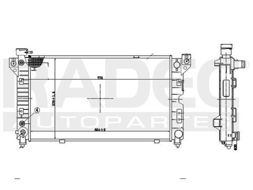 Radiador Chrysler Town Country 1996-2000 2.4/3.8 Lts Autom