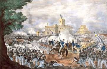 Batalla De Caseros En 1852 - Uruguay - Lámina 45x30 Cm.