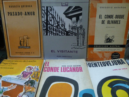 Lote X 6 Libros, Lope De Vega/ Maritano/ Quiroga/ Payro