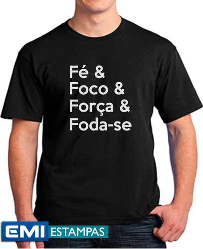 Camisetas Fé E Foco E Força 2359