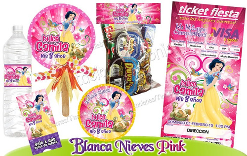 Invitaciones Blanca Nieves=1kit Imprimible Personalizado