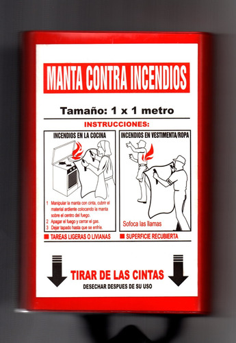 Manta Ignifuga 1mx1m.contra Incendio Fibra Vidrio No Amianto