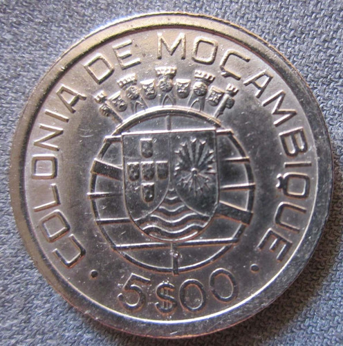 Antigua Moneda De Mozambique De 1949 Plata
