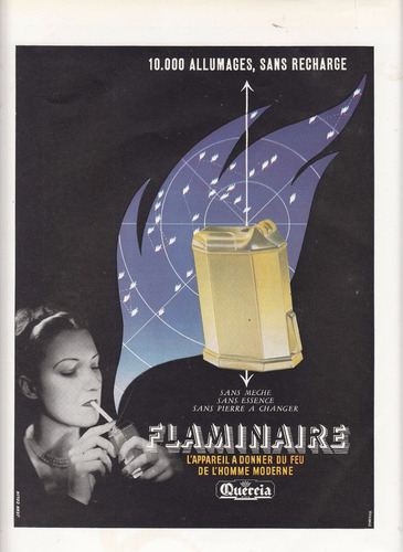 Francia Antigua Publicidad Encendedores Flaminaire Vintage